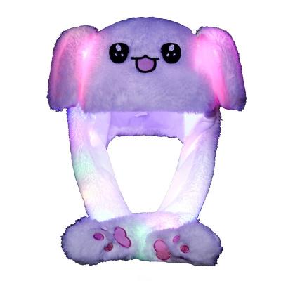 China JOINT Bunny Hat Moving Ears Movable Lovely Plush Soft Rabbit Glowing Animated Hat Te koop