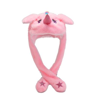 China JOINT Cute Plush Rabbit Material Rabbit Movable Ears Hats Super Hot Selling Customizable Hat Te koop