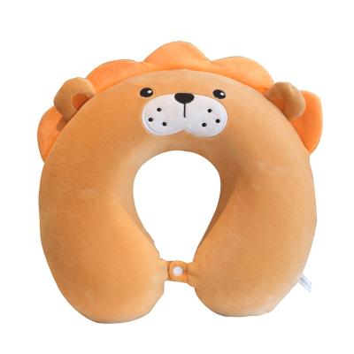 Китай Wholesale Soft Plush Animal Embroidery Neck Pillow Plush Custom Pillow Animal Lion Dragon Elephant продается