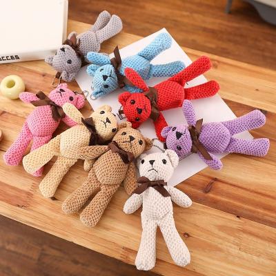 China Custom Key Chain Toy Teddy Bear Plush Stuffed Plush Pendant Comfortable Cheap Stuffed Key Chain Wholesale llavero for sale