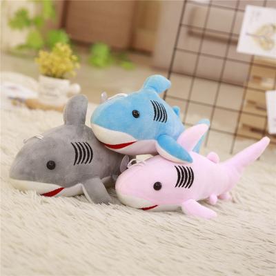 Cina Hot Selling Cute Soft Shark Stuffed Plush Shark Key Chain Toy Wholesale in vendita