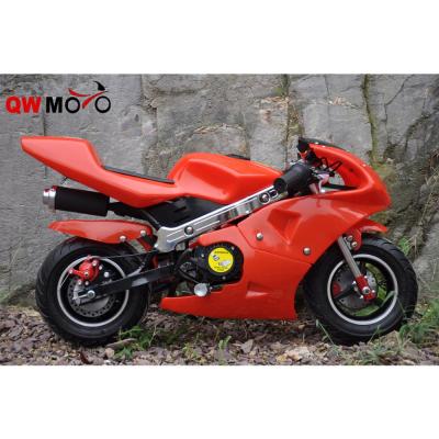 China QWMOTO CE 50CC 2 Stroke 50cc Pocket Bike Kids Mini Moto For Sale QWMPB-04A for sale