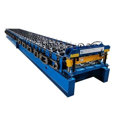 China High Strength Building Material Stores 22KW Floor Deck Roll Forming Machine With Gearbox Drive for sale