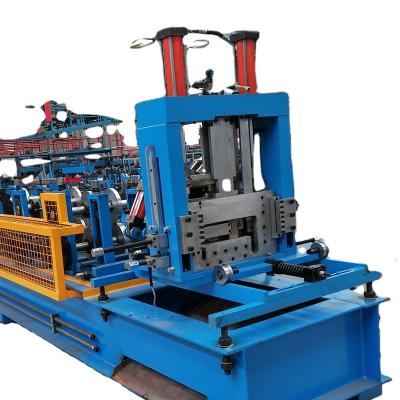 China Garment Shops C Shaped Purlin Roll Forming Machine Zhongheng Machine / C Z Purlin Interchange Electric DIN Rail Channel Roll Forming Machine for sale