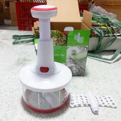 China Viable Plastic Rotary Portable Food Processor Veg Kitchen Vegetable Slicer Cleaver for sale