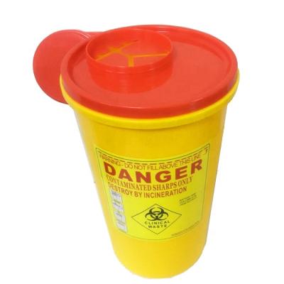 China Medical PP 3L Waste Bin Sharp Disposal Bin Biohazard Safety Needle Box for sale