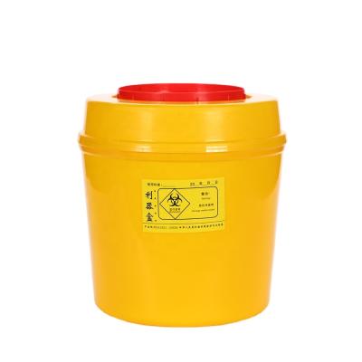 China Syringe Needle Box Plastic PP 6L Sharp Disposable Container Medical Waste Safety Box for sale