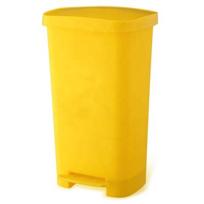 China Household 50L Multifunctional Foot Pedal Plastic Garbage Bin Stocked Container for sale