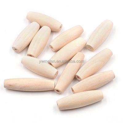 China Beads for Jewelry Making DIY Opener 13x51mm 14x45mm 15x39mm Oval Tube Shape Natural Wooden Loose Beads for DIY Opener Jewelry Making for sale