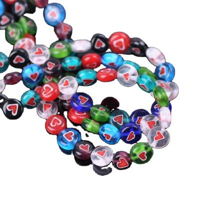 China Beads For Jewelry Making DIY Loose Beads Round 8mm Heart Patterns Millefiori Glass Loose Beads Lot For DIY Jewelry Making Findings for sale