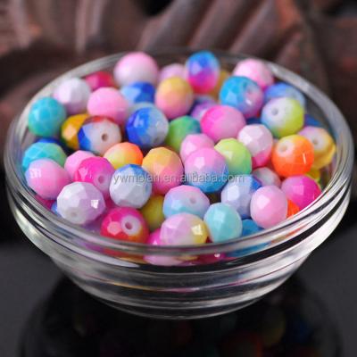 China Beads For Jewelry Making DIY Crafts Rainbow Coated Style Crystal Glass 6x4mm 8x6mm 10x7mm Rondelle Faceted Loose Spacer Beads For Jewelry Making DIY Crafts for sale