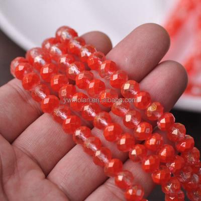 China Beads For Jewelry Making DIY Crafts Painted Coated Crystal Glass 8x6mm Rondelle Faceted Loose Spacer Beads For Jewelry Making DIY Crafts for sale