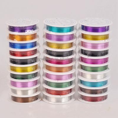 China Craft Beading Wire 10 Rolls Mixed Colors 0.3mm 0.4mm 0.5mm Iron Metal Wire Similar Copper Wires for sale