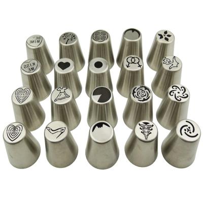 China Viable Russian Cream Whistling Spouts for Cake Decorating Piping Tips with Valentine's Day for sale