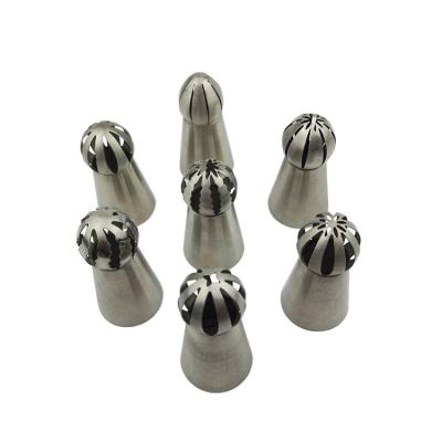 China Viable Russian Cream Hose Nozzles For Cake Decorating Piping Tips Sphere Ball Tips Icing Hose Nozzles for sale