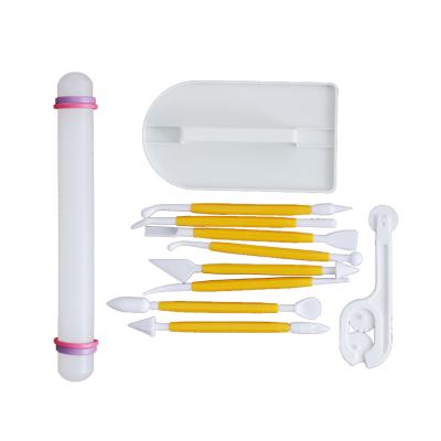 China Viable competitive set of 11pcs fondant, dessert tool, baking tools including cake decorating pen and pin for sale