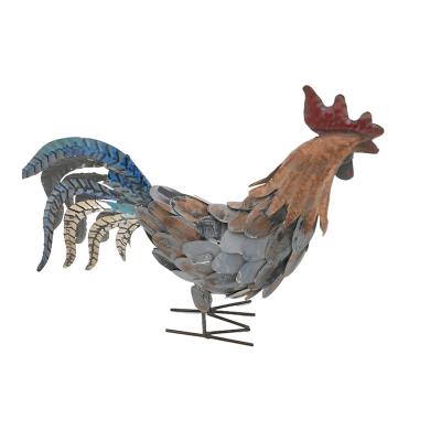 China Exquisite Morden Home and Garden Decor Metal Chicken Statue The Little Opener for Balcony Lawn Ornaments for sale