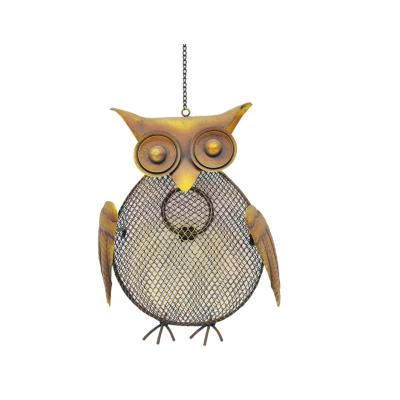 China Morden Wholesale Promotional Metal Bird Feeder Cat and Owl Feeder Hanging Decorative Bird for sale