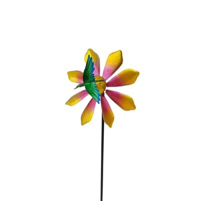 China New Outdoor Unique Creative Metal Wind Spinners Animal Windmill Outdoor Garden Decoration Stake for Yard Garden Decoration for sale