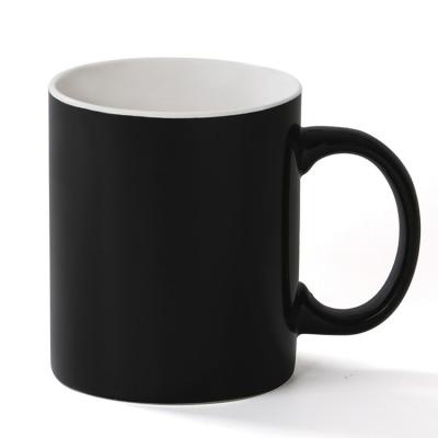 China Viable China Mugs Wholesale Milk Cereal Coffee Mug Tea Tableware Luster Black Color Ceramic Mug For Restaurant Family for sale