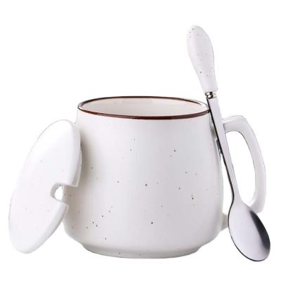 China Viable Stain Colored Marble Ceramic Coffee Mug Sets Spotted Mug With Hand Grip for sale