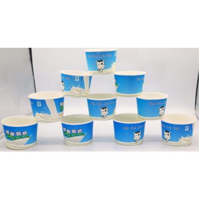 China Disposable Biodegradable Compostable Ice Cream Paper Cup Ice Cream Container Disposable Ice Cream Bowl With Lid for sale