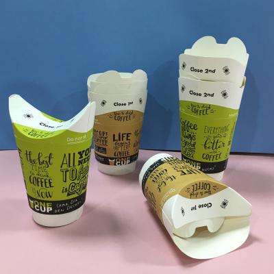 China Custom Logo Disposable Biodegradable Compostable Disposable Printed PE Coating French Fries PBS Barbecue Butterfly Chips Paper Cup for sale