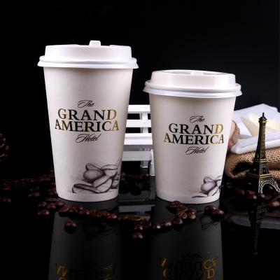 China PLA Single Wall Compostable Thick Wall Coffee White Paper Hot Drinks Paper Container for sale