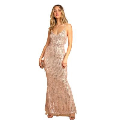 China 2022 New Anti-Static Tassel Women's Slip Gala Vestidos Goddesses Evening Dress For Formal for sale