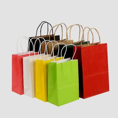 China Recycled materials wholesale custom kraft paper takeaway food packaging bag food and drink takeaway bags for sale