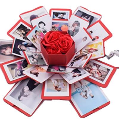 China Explosion Surprise Hot Sale Valentine's Day Handmade Photo Album Hexagonal Multilayer Creative Box DIY Gifts for sale