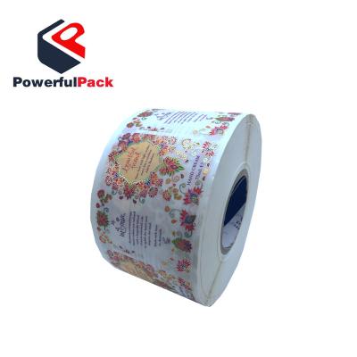 China Waterproof Custom Cheap Price Bottle Printing Packaging Adhesive Sticker Label Roll for sale