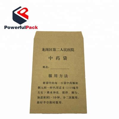 China Wholesales Medicine Packaging Bag Moisture Proof Envelope White Kraft Paper for sale