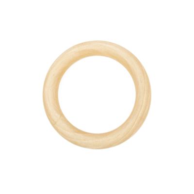 China Europe Baby Rings DIY Unfinished Natural Solid Wood Teether Open Wooden Rings for sale