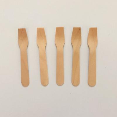 China 100% Natural Viable White Birch Straight Edge Sticks Wooden Ice Cream Scoop for sale