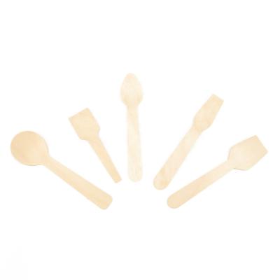 China Eco-Freindly Eco-Friendly Disposable Biodegradable Wooden Spoon For Sale Wooden Ice Cream Spoons for sale