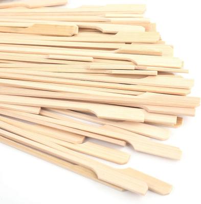 China Customized Bamboo Picks Easily Cleaned Round Skewers For BBQ BBQ Party for sale