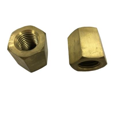 China Heavy Industry Customized Big Size Brass / Copper M30 Long Hexagon Nuts for sale