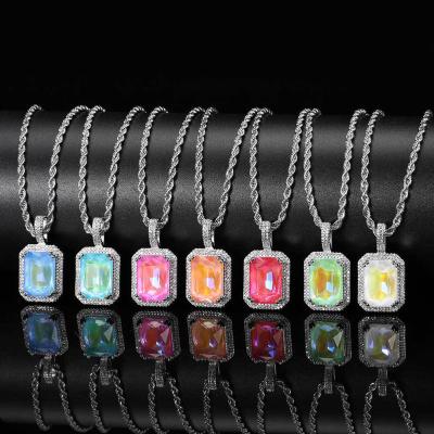 China Environmental Friendly Fine Fluorescent Gemstone Mocha Jewelry Dangle Charm Pendants For Necklace Silver for sale