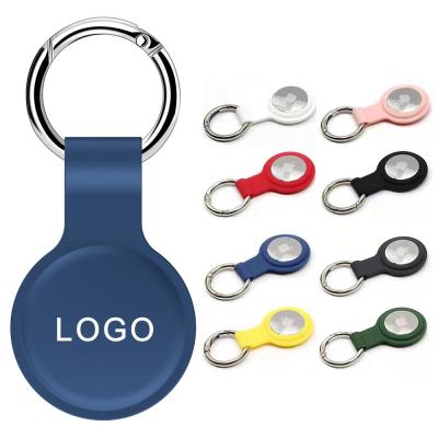 China Anti-fall Logo Customized Pet Collar Holders Silicone Chain Case Key Cover For Apple Airtag for sale