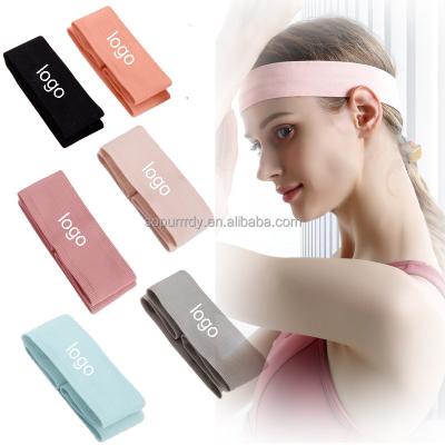 China Cooling Headband Logo Sport Headband Custom Logo Sports Headband For Women Mens Yoga Hair Band Running Fitness Workout Sports Safety Sweat Band for sale