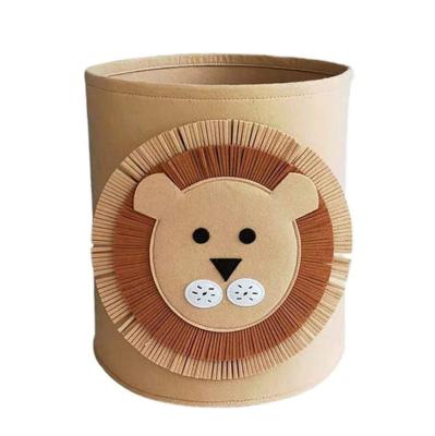 China Sustainable Fun And Adorable Patterns Kids Toys Felt Storage Basket for sale