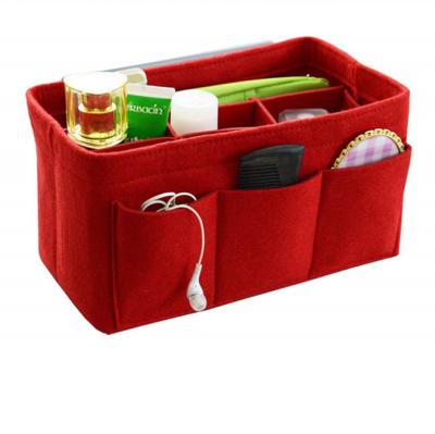 China Hot-selling Popular Eco-friendly/Fashionable/Durable Handbag Storage Bag Insert Felt Belt Zipper Cosmetic Bag for sale