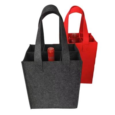 China Red Wine Felt Bag Gift Shopping Bag Can Be Customized Hot Sale Canvas Tote Bag for sale