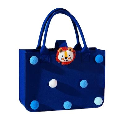 China Fashion Animal Design Felt Tote Bag Popular Design Crafts Felt Bag Gift Packaging for sale