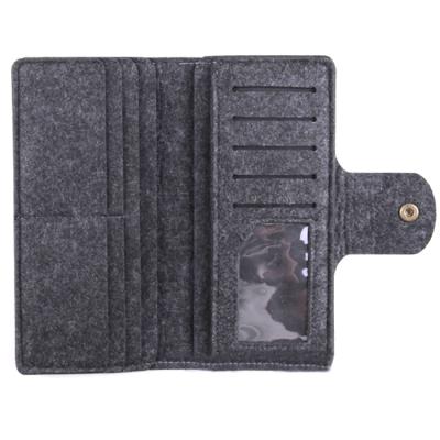 China No Felt Black Money Card Holder Purse Coin Pouch Bag Organizer for sale