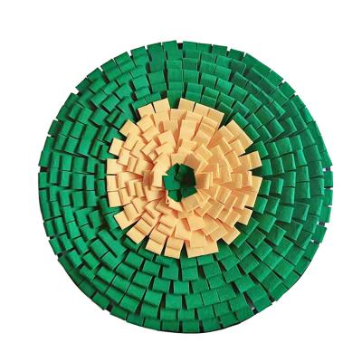 China Round Travel Green Sunflower Cushion Puzzle Training and Playing Pet Sniffing Pad Dogs for sale