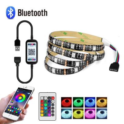 China Hotel USB Led Strip 5v RGB 5050 TV Background Lights Color Changing Waterproof with Phone APP Control for sale