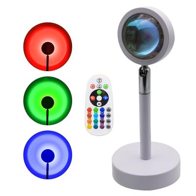 China Modern 5V LED USB Night Light Remote Control Spotlight Modern Table RGB Sunset Lamp for Bedroom and Living Room for sale