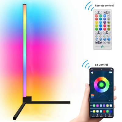 China New Modern 150CM Smart APP Control Standing Corner RGB LED Floor Lamp For Living Room for sale